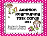Addition Regrouping Task Cards Set 2