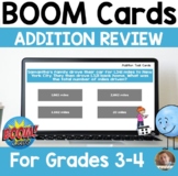 Addition Review SELF-GRADING BOOM Deck -Grades 3-4: Set of