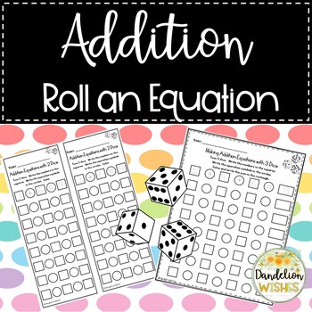 Preview of Addition Roll an Equation Dice Activity