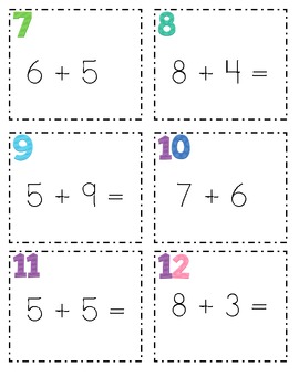 Addition Scoot Sums to 20 (Harder Version) by Maggie Tompkins