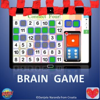 Preview of Addition Single Digit Connect Four Two Dice Virtual Game Boom Cards