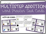 Addition Single- and Multi-Step Word Problem Task Cards