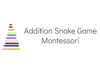 Preview of Addition Snake Game Montessori