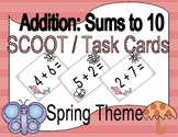 Addition Spring Scoot Sums to 10