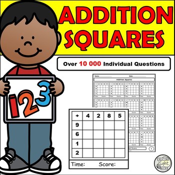 Preview of Addition Squares. Enough for the Whole Year! 