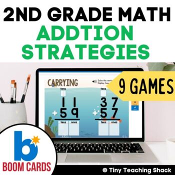 Preview of Addition Strategies / 2nd Grade Math Boom Cards Bundle