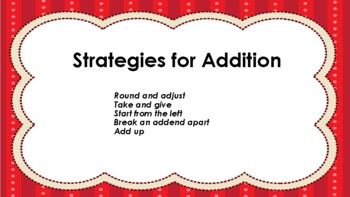 Preview of Addition Strategies