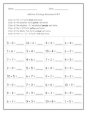 Addition Strategies Assessments