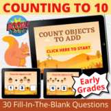 Addition Strategies Count Objects to Add Thanksgiving Math