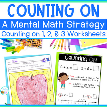 counting on addition worksheets teachers pay teachers