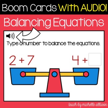 Preview of Addition Strategies First Grade | Balancing Equations | Winter Boom Cards
