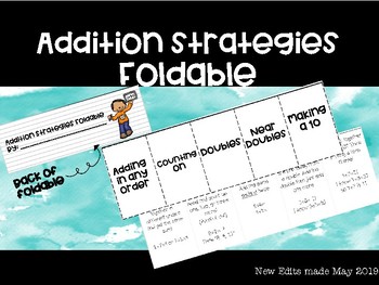 Preview of Addition Strategies Foldable