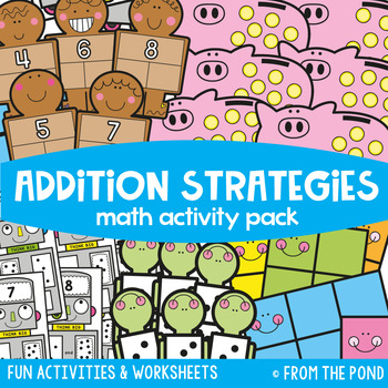 Preview of Addition Strategies Games and Activities Pack