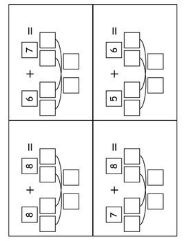 Rekenrek Addition Strategy Cards (Using 2 Fives) by Woodbury Classroom