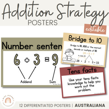 Preview of Addition Strategy Posters | AUSTRALIANA decor