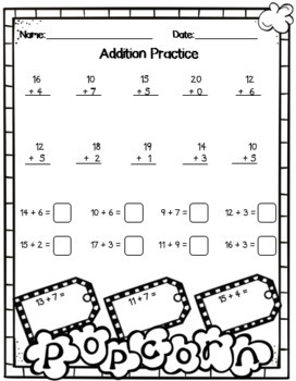 Addition Math Practice by MCA Designs | Teachers Pay Teachers