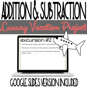 Preview of Project Based Learning⎮4&5 Digit Addition + Subtraction⎮Digital + Printable
