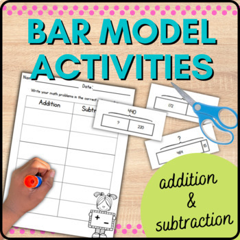 Preview of Addition & Subtraction Word Problems | Part Part Whole Bar Models  Tape Diagrams