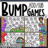 Addition & Subtraction Bump Games with 1 or 2 dice - Easte