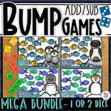 Addition & Subtraction Bump Games with 1 or 2 dice - PENGU