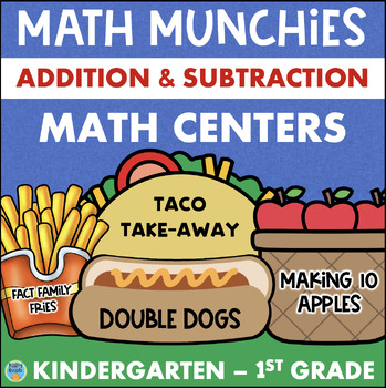 Preview of Fact Families Addition & Subtraction Doubles Facts Making 10 Math Stations