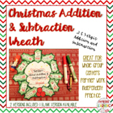 Addition & Subtraction Christmas Wreath Activity