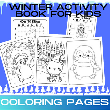Preview of Addition & Subtraction Coloring Pages - Winter & Math Activities