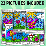 Addition & Subtraction Coloring Pages - Winter & Valentine