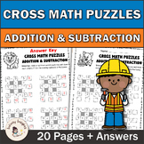 Addition & Subtraction Cross Math Puzzles | Math Square Worksheets