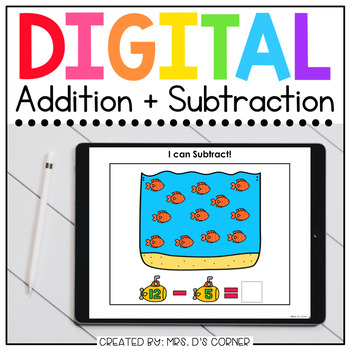 Preview of Addition + Subtraction Digital Basics for Special Ed | Distance Learning