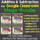 Addition & Subtraction Distance Learning for Google Classr