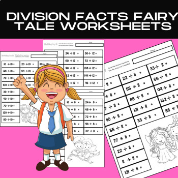 Preview of Addition & Subtraction Division Facts - Fall & Worksheets Math Art Activity
