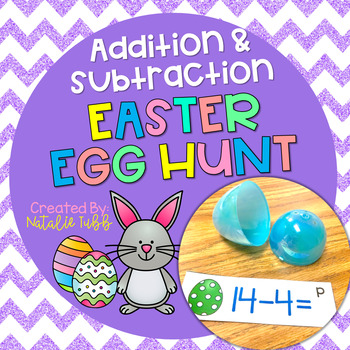 Preview of Addition & Subtraction Easter Egg Hunt