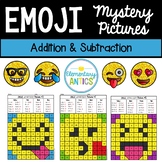 Addition & Subtraction Emoji Mystery Pictures