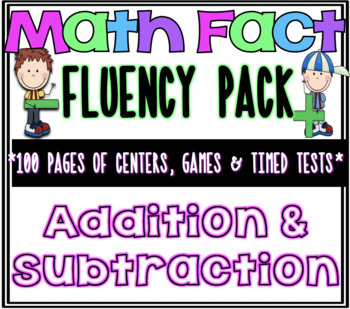 Preview of Addition & Subtraction Fact Fluency Pack: Games, Centers & Timed Tests