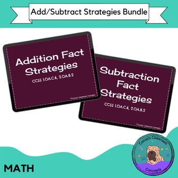 Preview of Addition & Subtraction Fact Strategies Bundle