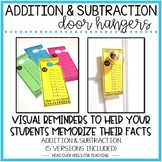 Addition & Subtraction Facts Door Hangers (0-12 Facts) Bundle