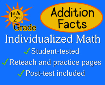 Addition & Subtraction Facts - worksheets - Individualized Math | TpT