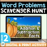 Addition & Subtraction Facts Word Problems Fall Pumpkin Pa