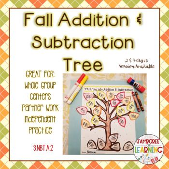 Addition & Subtraction Fall Math Activity 