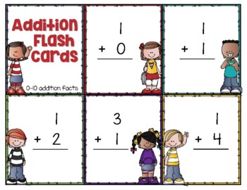 Preview of Addition & Subtraction Flash Cards & Word Problem Task Card Set