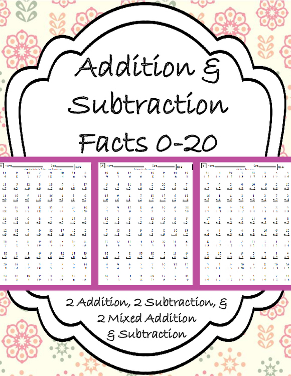 addition-subtraction-fluency-fact-drills-0-20-by-witty-kiddies