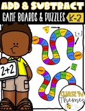 MATH Addition & Subtraction Game Boards - Kindergarten