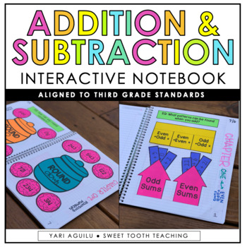 Preview of Addition & Subtraction Interactive Notebook | Third Grade