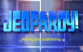 Preview of Addition & Subtraction Jeopardy through the Millions Place- editable