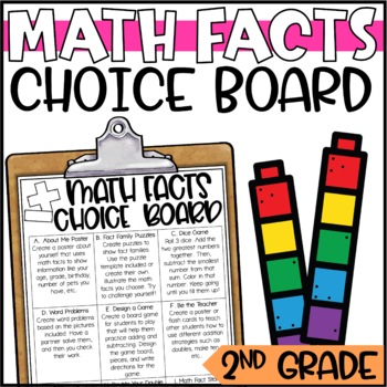 Preview of Addition & Subtraction Math Fact Enrichment Activities - Choice Board