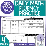 Addition & Subtraction Math Facts Fluency Computation Dail