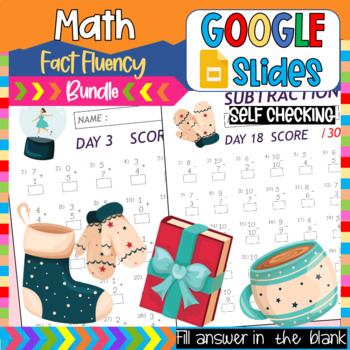 Preview of Addition & Subtraction Math Facts Timed Tests- 1st Grade Math Center, Worksheets