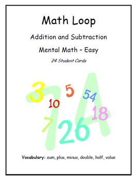 Preview of "I Have... Who Has..." Addition & Subtraction (Level - Easy)