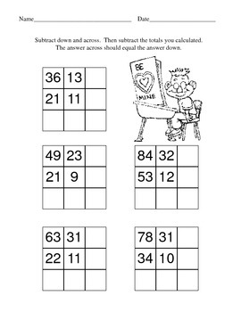 Addition & Subtraction Math Puzzles / Magic Squares / 2nd & 3rd Grade